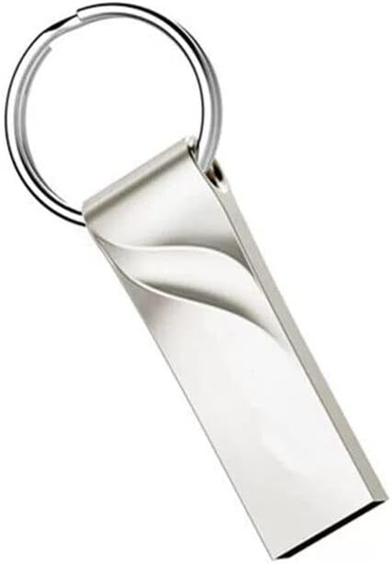 AIMALL 32GB USB 2.0 Flash Drive Memory Stick, High-Speed U Disk Pen Drive for PC, Compact Keychain Data Storage, Silver, 1.61X0.47 In image number 1