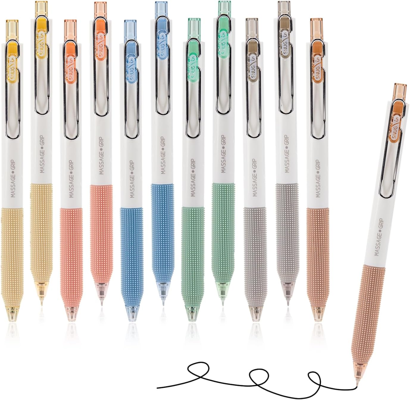 DR DOURONGE Gel Pens, 12 PCS Black Ink Pens Fine Point Smooth Writing Pens, 0.5Mm Ball Point Pens for Journaling Note Taking, Cute Aesthetic Office School Supplies Gifts for Women, Nurse Stationery image number 1