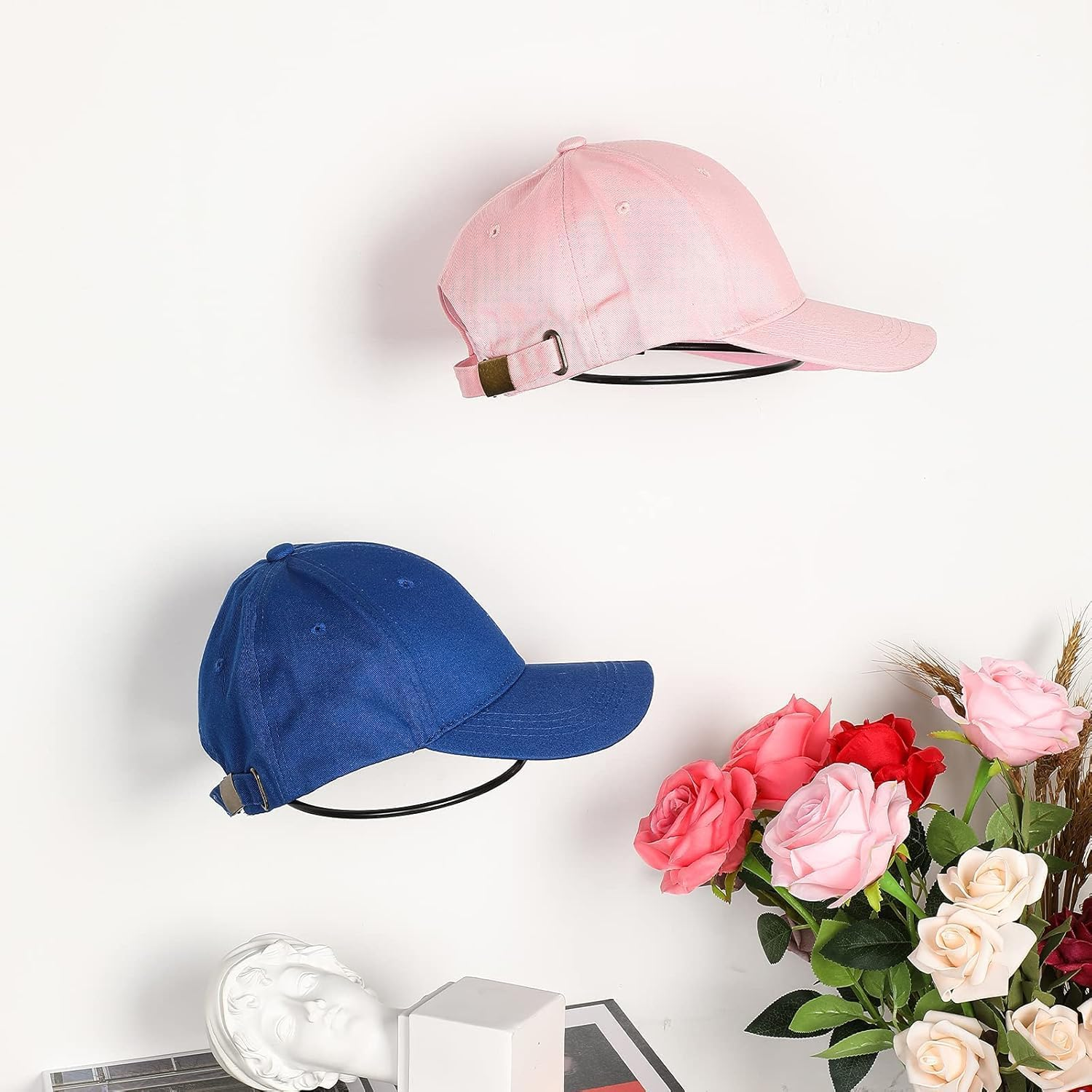 Ball Storage Rack, 5 Pack Metal Ball Holder Wall Mounted Ball Storage Universal Ball Rack Sports Ball Organizer for Basketball Football Volleyball Soccer Storage Display(Black) image number 4