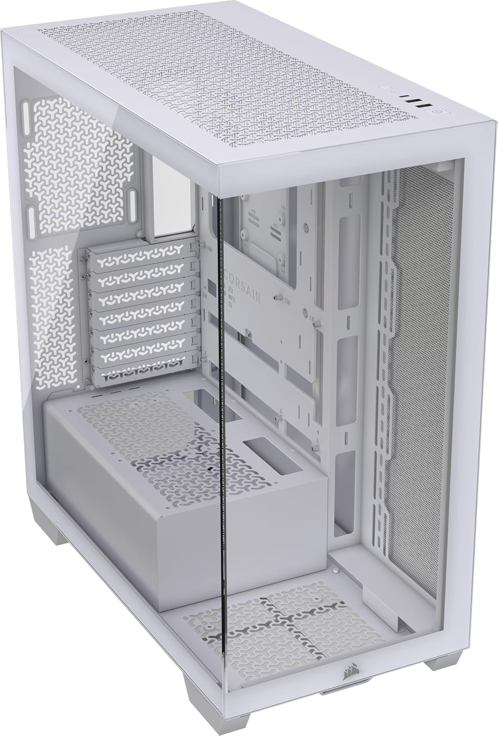 CORSAIR 3500X Mid-Tower ATX PC Case &ndash; Panoramic Tempered Glass &ndash; Reverse Connection Motherboard Compatible &ndash; No Fans Included &ndash; White image number 6