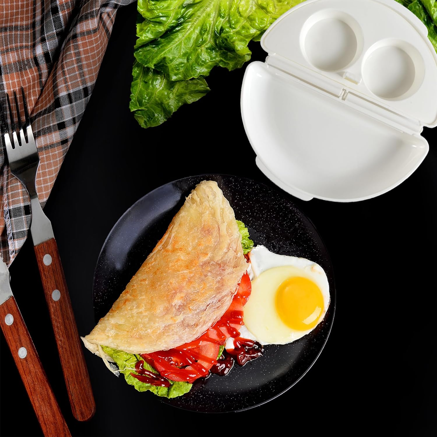 PHUSBLAY High-Heat Resistant Egg Poacher Cooker for Microwave - Easy Breakfast Cooking(17Cm X 10Cm) image number 3