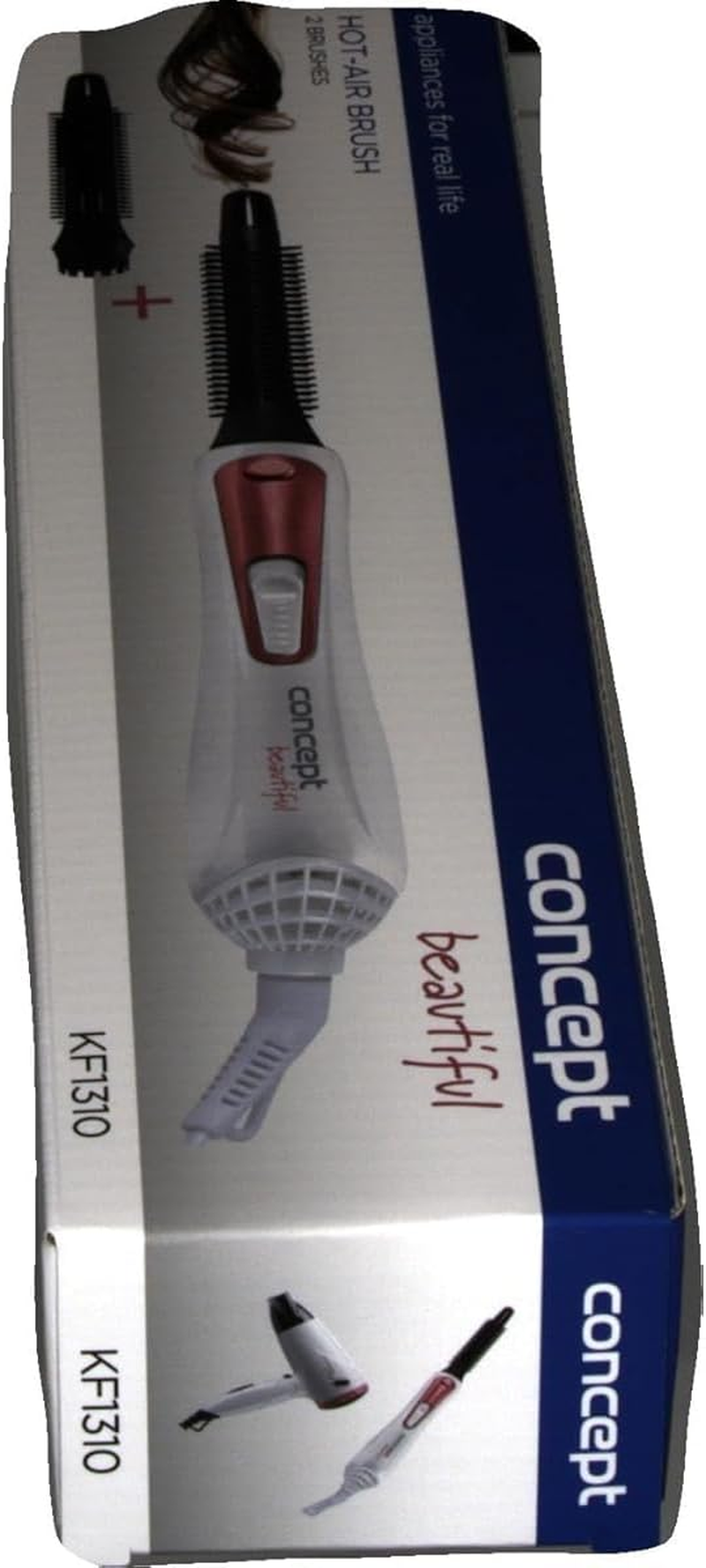 CONCEPT Kf-1310Ze Hot Air Brush 2 Attachments 20 and 16 Mm Green image number 2