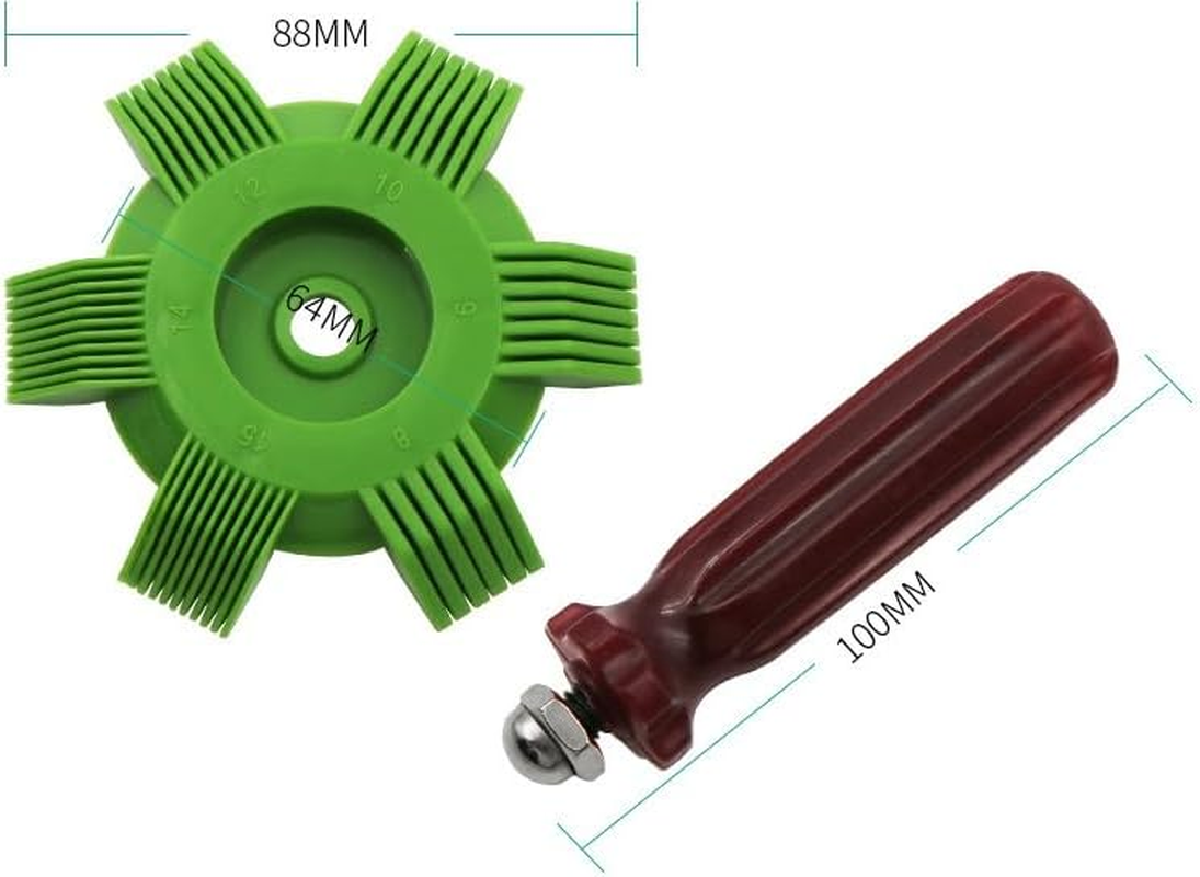 Air Conditioner Fin Comb Radiator Condenser AC Fin Straightener Cleaner Repair Tool Air Conditioning Brush Accessory for Cleaning Car Automotive Refrigeration Radiator Evaporator (White, One Size) image number 1