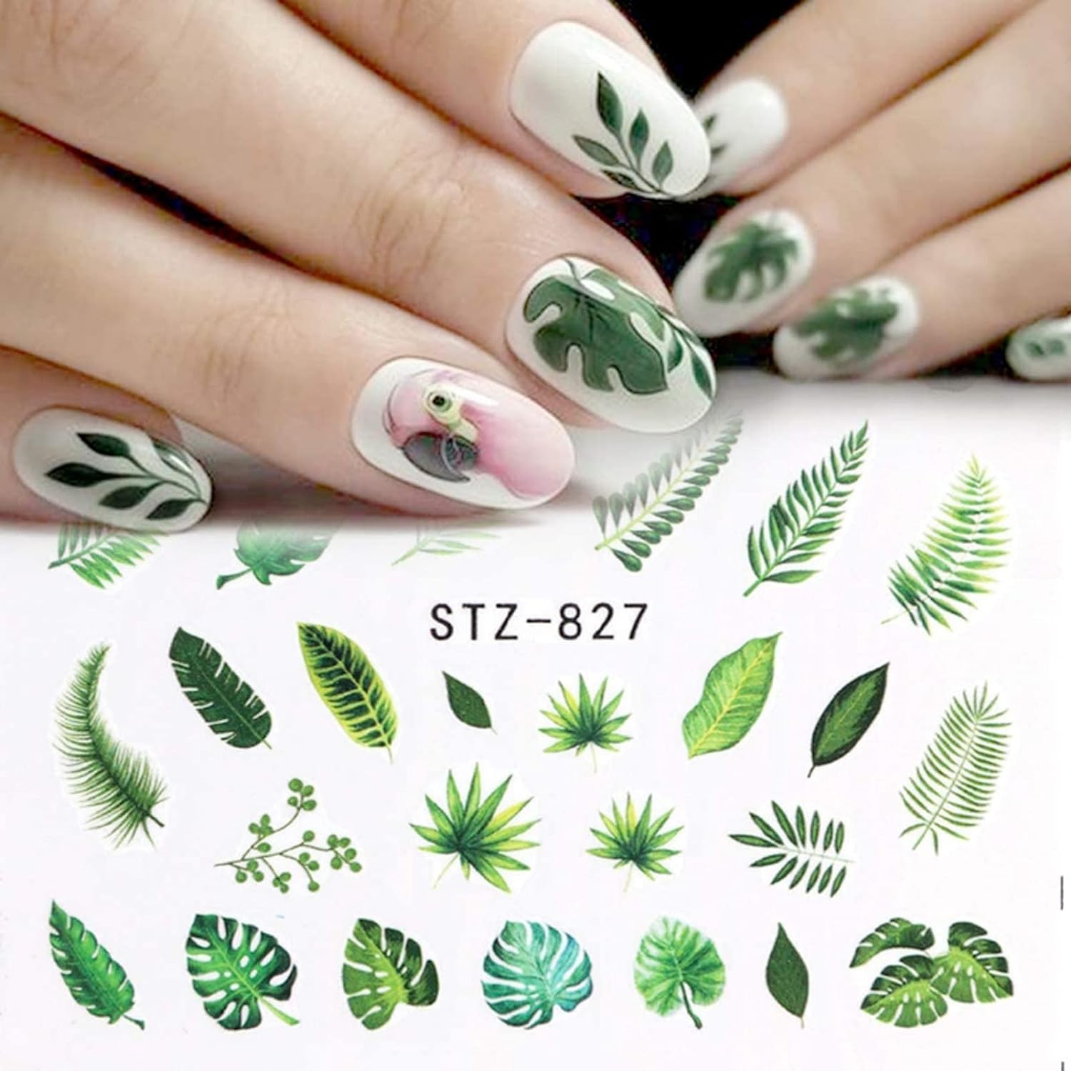 TAVVKE Nail Art Stickers - 29 Sheets of Self-Adhesive Summer Nail Decals Featuring Flamingos, Leaves, Cacti, Fruits Patterns for Women, Girls, Kids, Manicure DIY, and Crafts image number 3