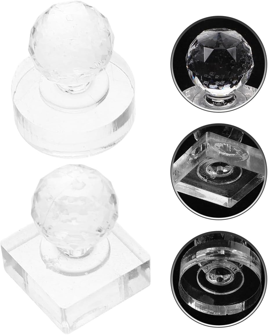 FOMIYES Eyeshadow Pressing Tool Set 2Pcs Square round Molds Repair Makeup Tool for Eyeshadow image number 2