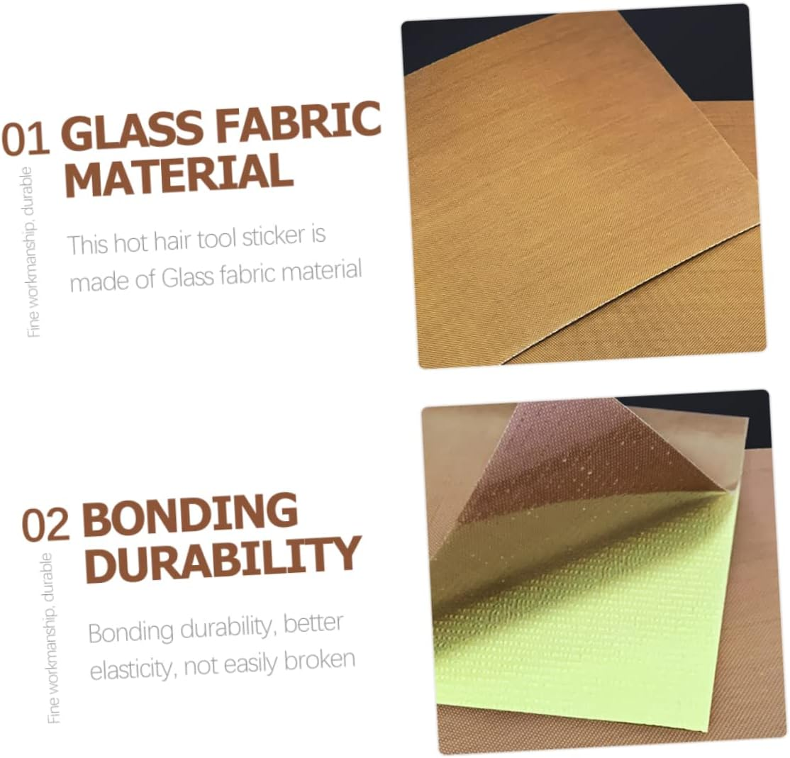 WOONEKY Heat Insulation Hair Curler Stickers 10Pcs 10X10Cm Waterproof Ceramic Protector for Hair Straightening Iron and Curling Iron for Salon Use image number 5