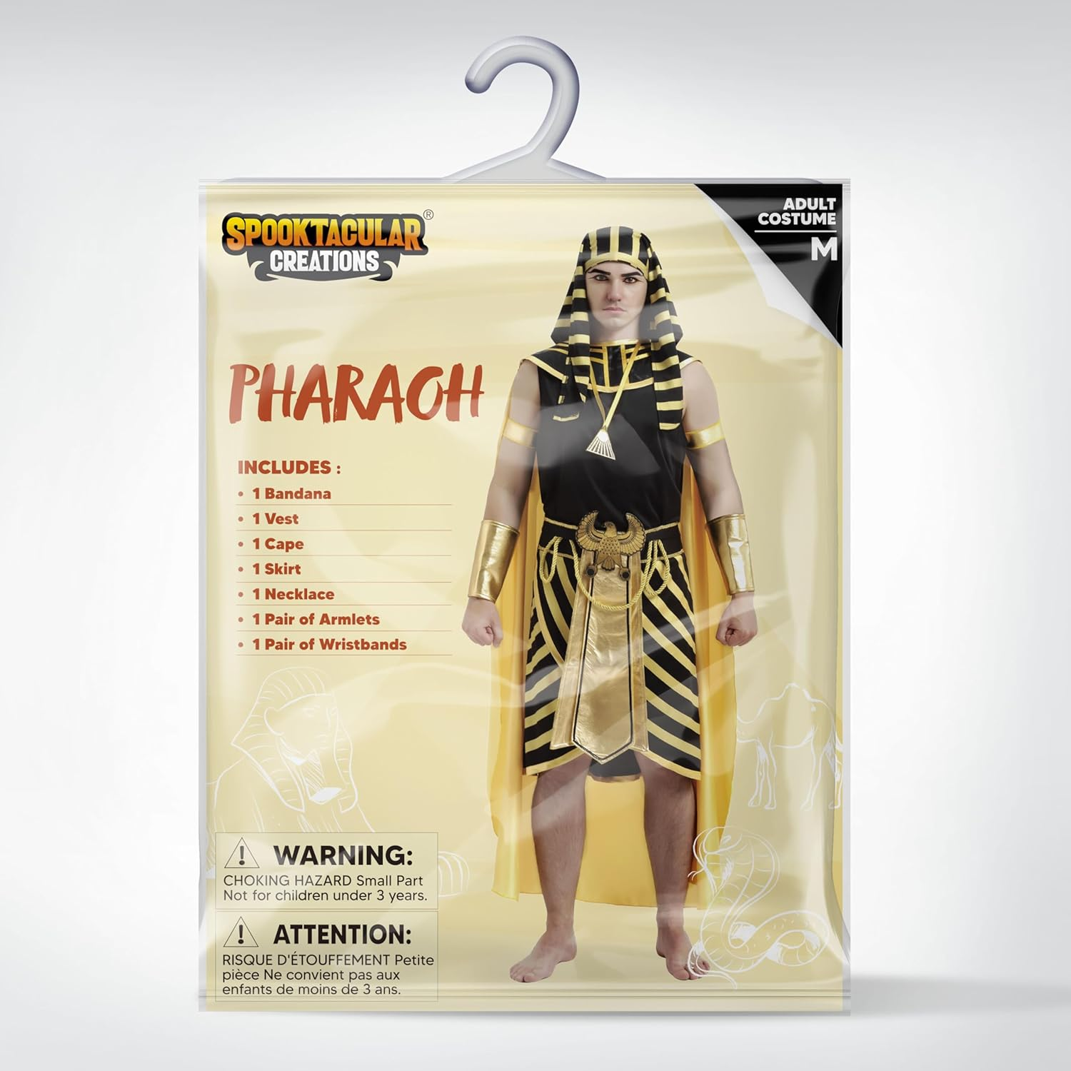 Spooktacular Creations Halloween Adult King Pharaoh Costume Men, Egyptian King Costume Men, Pharaoh Halloween Outfit image number 1