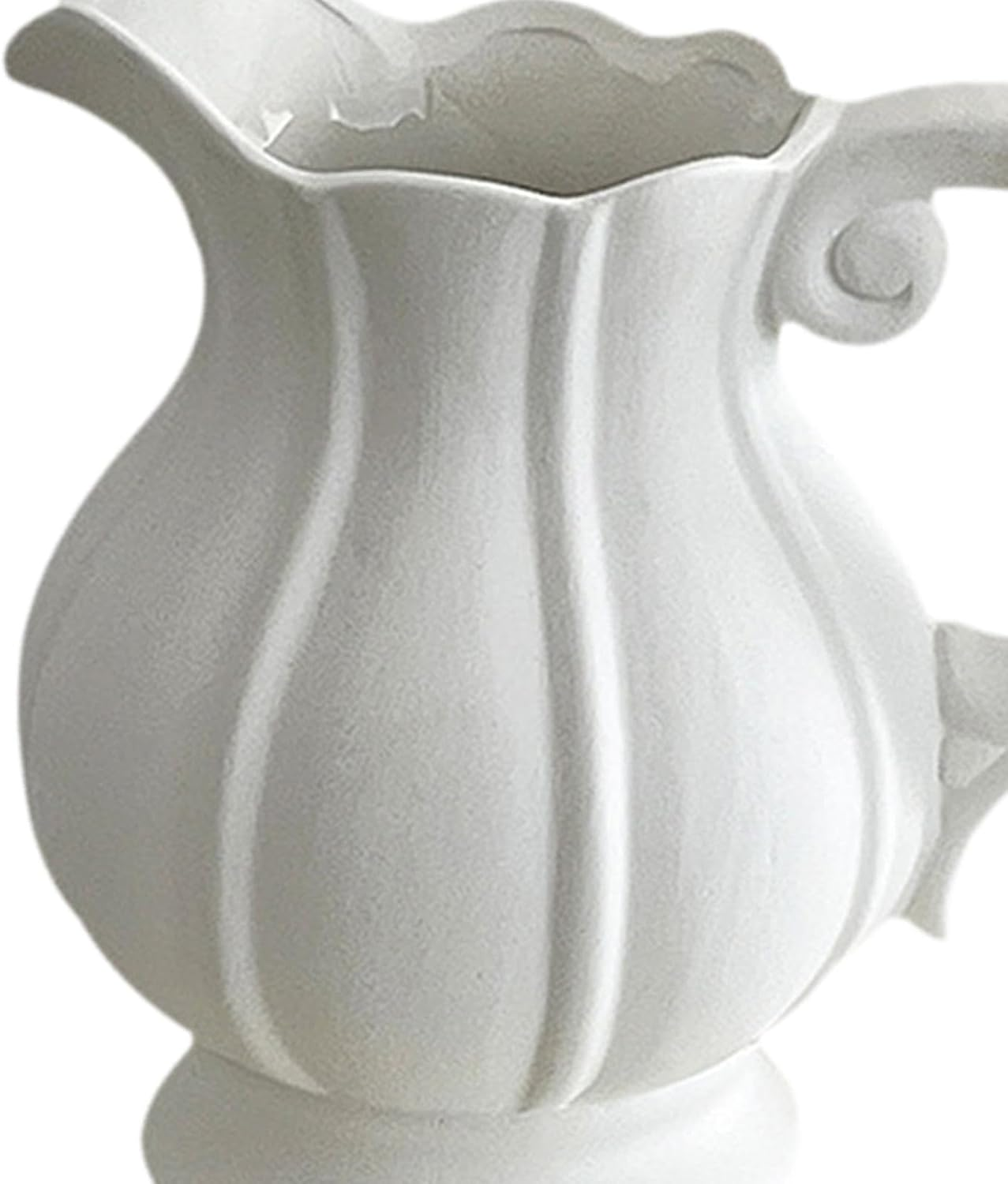 Kuntesetty Flower Vase, White Pitcher Vase, Flower Arrangement, Plants, Flower Container for Cafe image number 1