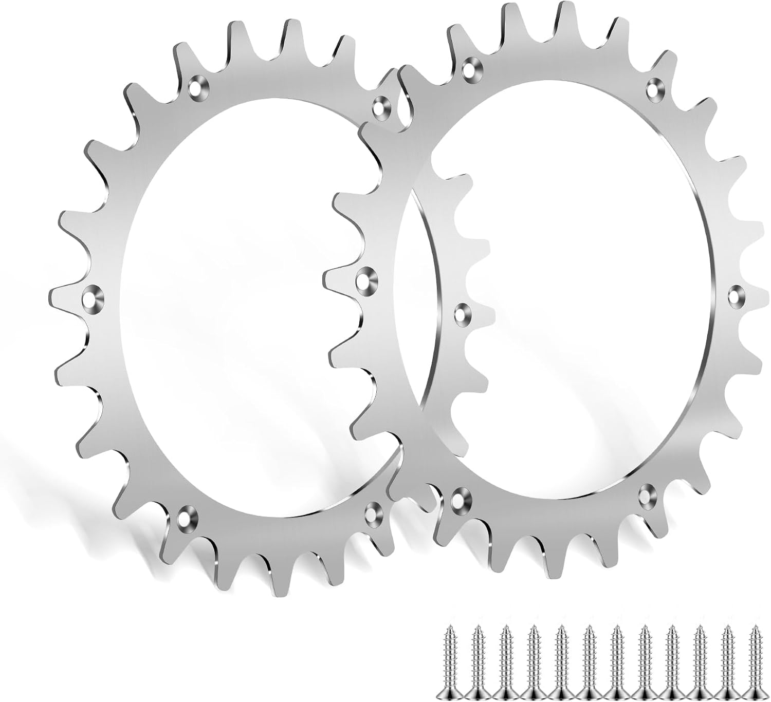 Stainless Steel Spikes for Worx Landroid Model S/M Lawnmower, Traction Improvement for Robotic Lawnmowers, Countersunk Screw Holes, Polished Deburring with 12 X Stainless Steel Screws image number 4