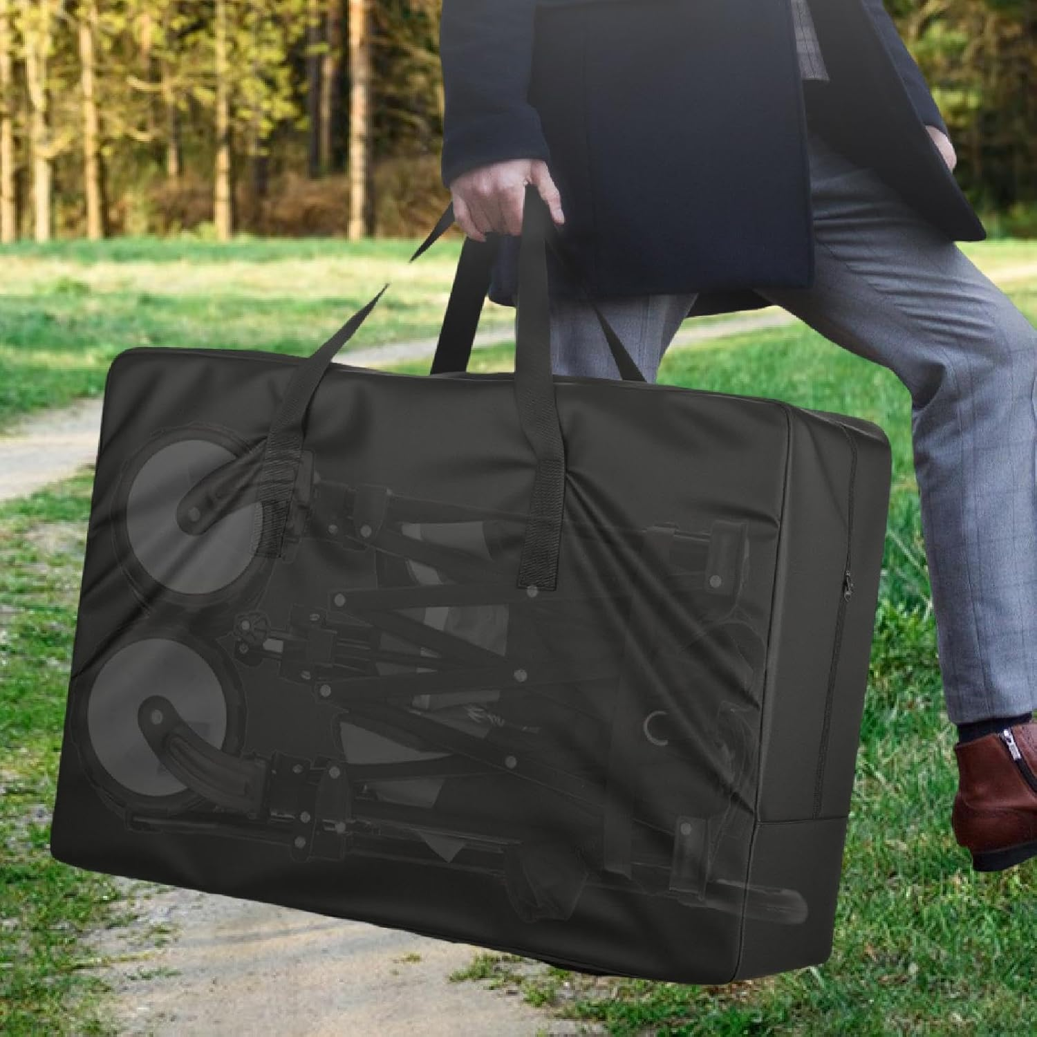 Abbraccia Storage Bag for Wagon Moving Tote Raindproof Reusable Travel Carrier Duffle Bag for Sports Hiking Pillows Laundry Stroller image number 2