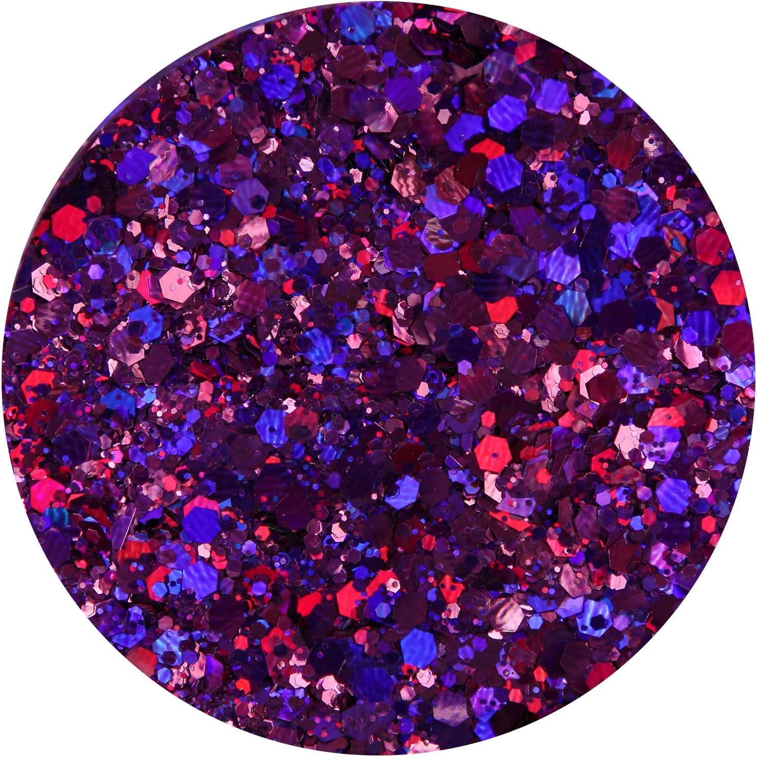 TORC 4 OZ Purple Holographic Glitter 4 Ounce Mix Chunky Glitter Bulk for Resin Craft Cosmetic Art Festival Decoration image number 6