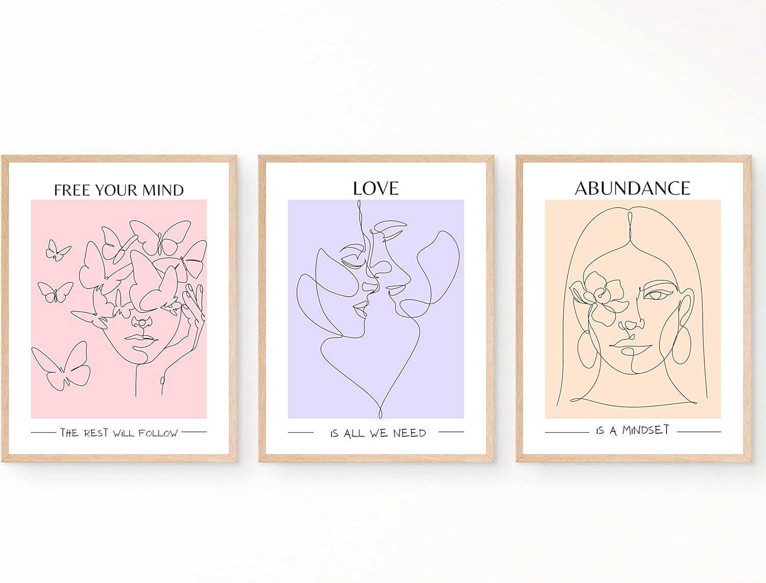 JUJU'S VIBES Pastel Danish Room Decor - Aesthetic Wall Art for Women, Teen - Wall Collage Pictures Prints, Cute Posters Clean Girl for Bedroom, College Dorm Apartment - 8X10 Set of 6 UNFRAMED. image number 2