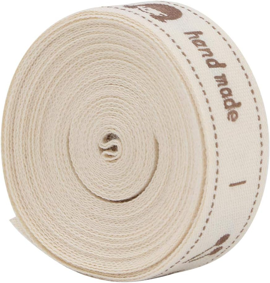 Joyzan Sewing Twill, Tape Cotton Fabric Ribbon Herringbone Webbing Belting Roll Soft Bias Twills Apron Bunting Tapes Reinforce for Seams Clothing DIY Crafts Home Bags Accessories Binding Wrapping