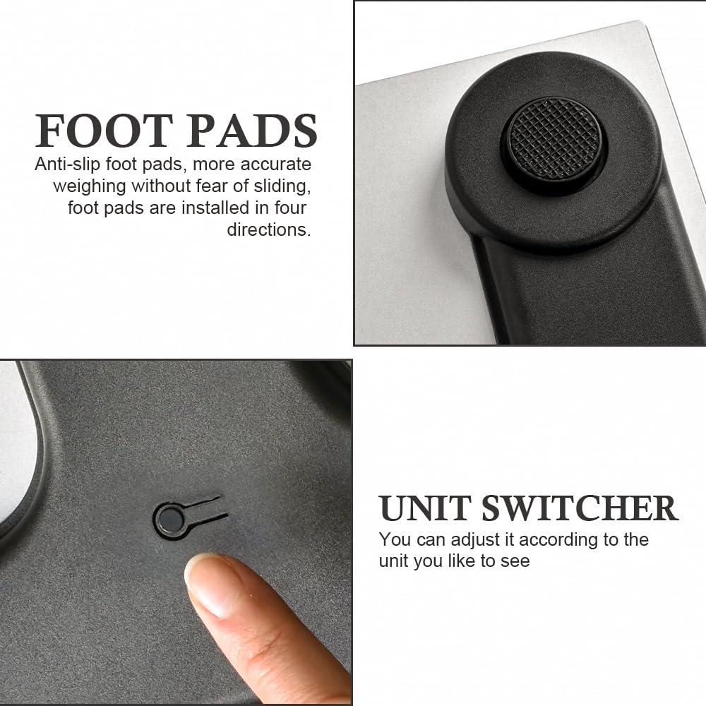 Clevinger Digital Bathroom Scale for Body Weight, Smart Scale Step-On Technology, Easy Read LCD, Weight Scale 180Kg, Digital Home Scale, Highly Accurate Body Weight Scale (White-Lcd Display) image number 3