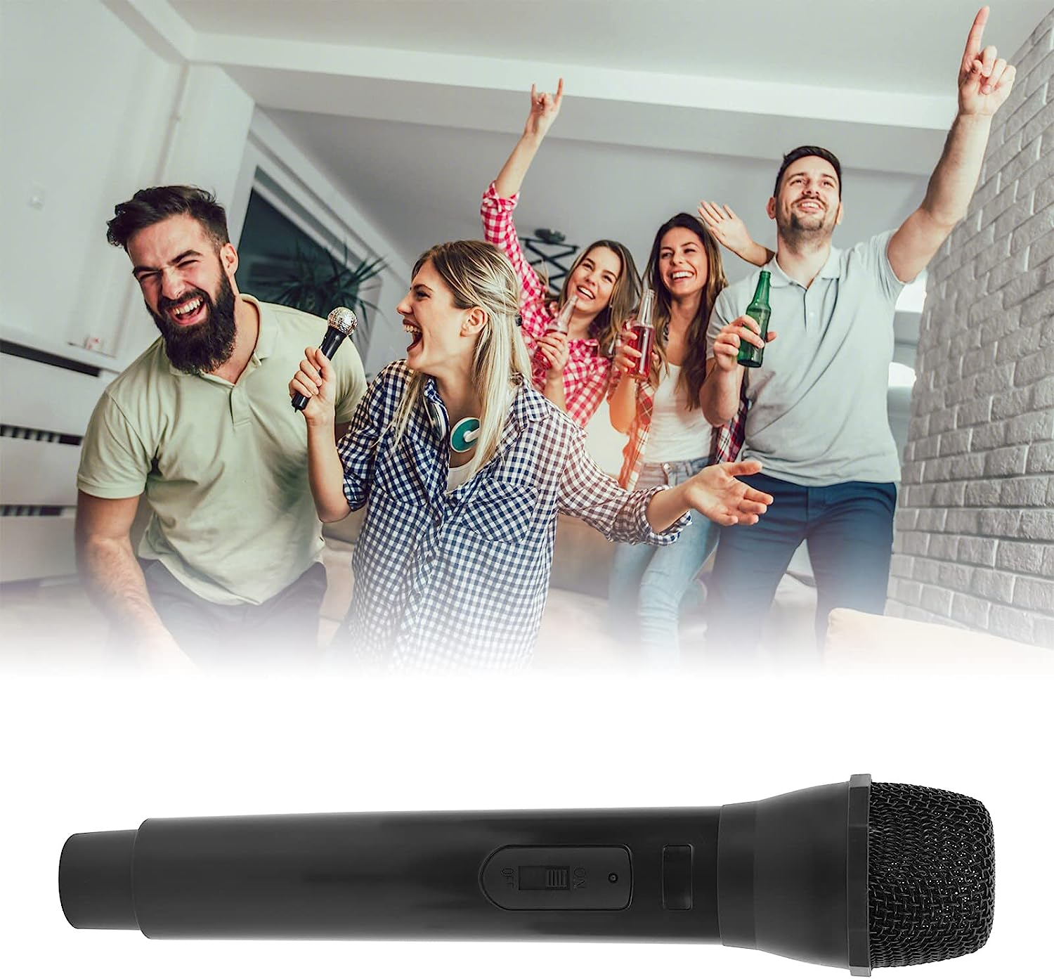 Plastic Prop Mic, Highly Simulated Mini Microphone Toy for Stage Performances, Photography Props, Children'S Speeches, Parties (Black) - Silver image number 7