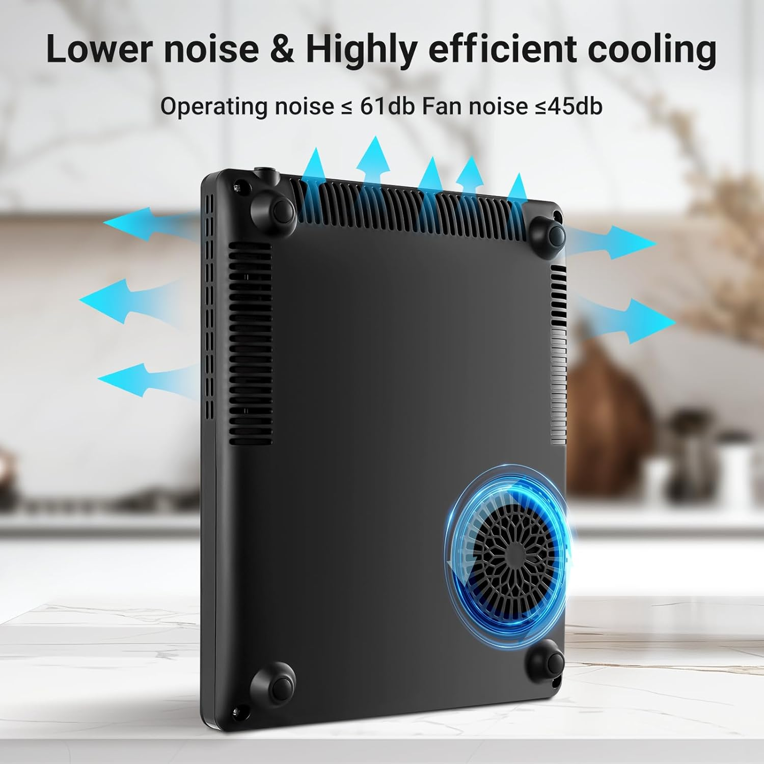 Aobosi 2000W Portable Induction Hob, Single Induction Cooker with 20 Power Levels, 20 Temperature Levels and Booster Function, Compact Size, 10H Timer, Glass Ceramic Plate, Black image number 6