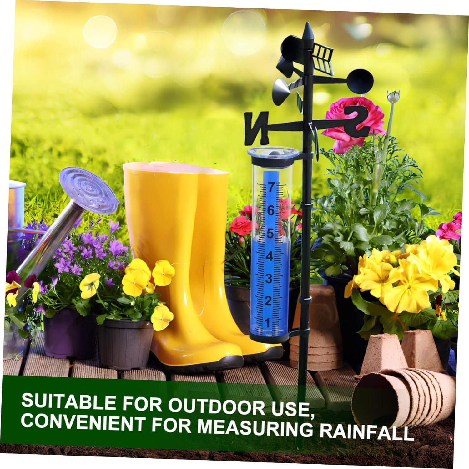 Abaodam 2 Pcs Transparent Plastic Rain Gauge Tubes Replacement for Lawn Water Gauge Outdoor Rain Measurement with Precise Scale Markings Easy to Read and Record Rainfall