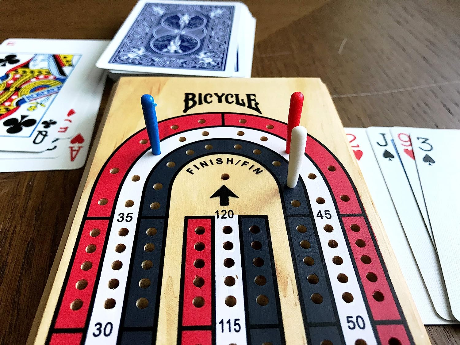Bicycle Playing Cards 3 Track Cribbage Board