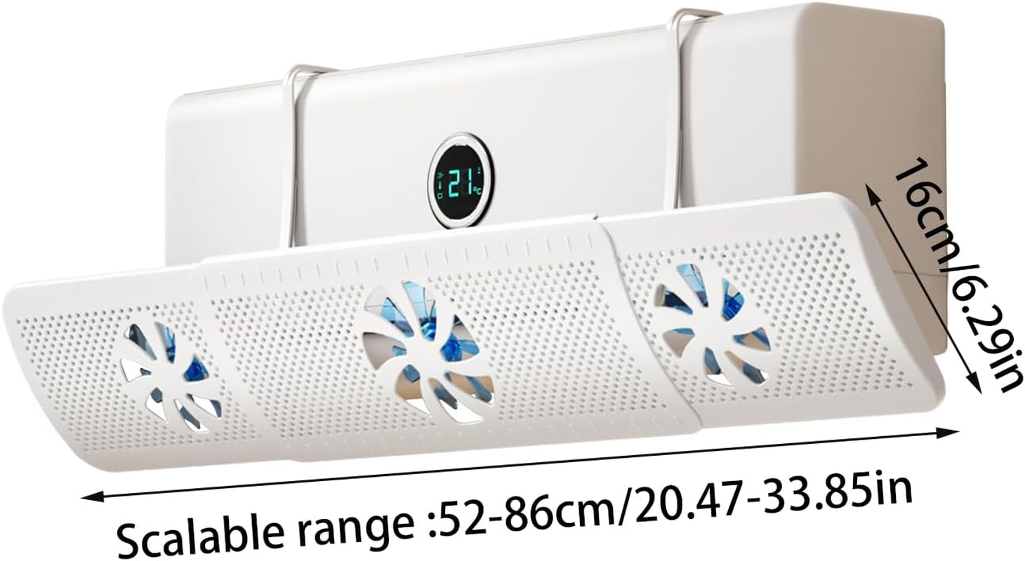 Vent Deflectors | Adjustable Air Vent Deflector with 3 Fans,Conditioner Diverter for Commercial RV Industrial Outdoor Travel Car Family Home Camping Living Room