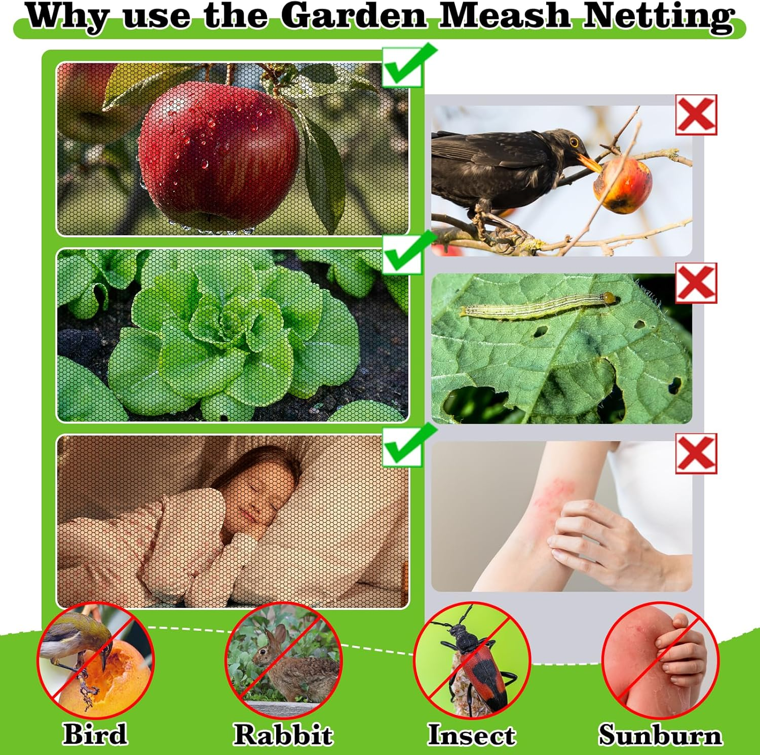 RGQSUN Mosquito Netting 78X10Ft Garden Mesh Netting, Fly Bird Net Barrier Hunting Blind Plant Protecting Net, 3X24M Black image number 1