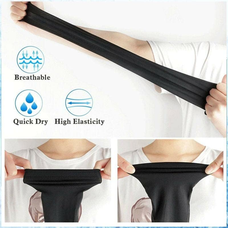 3 Pairs Cooling Sport Arm Stretch Sleeves Sun UV Protection Covers Cycling Golf - Breathable, Moisture-Wicking Stretch Fabric - Black X 2 + Grey X 1 image number 5