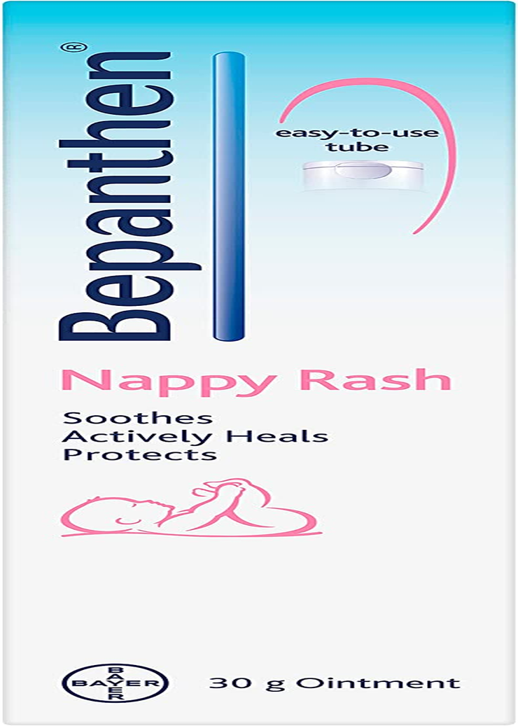 Bepanthen Nappy Rash Ointment Has a Unique Dual Action to Help Treat and Prevent Nappy Rash, Soothing and Hydrating Baby Skin Ointment, 30 G (Pack of 2) image number 1