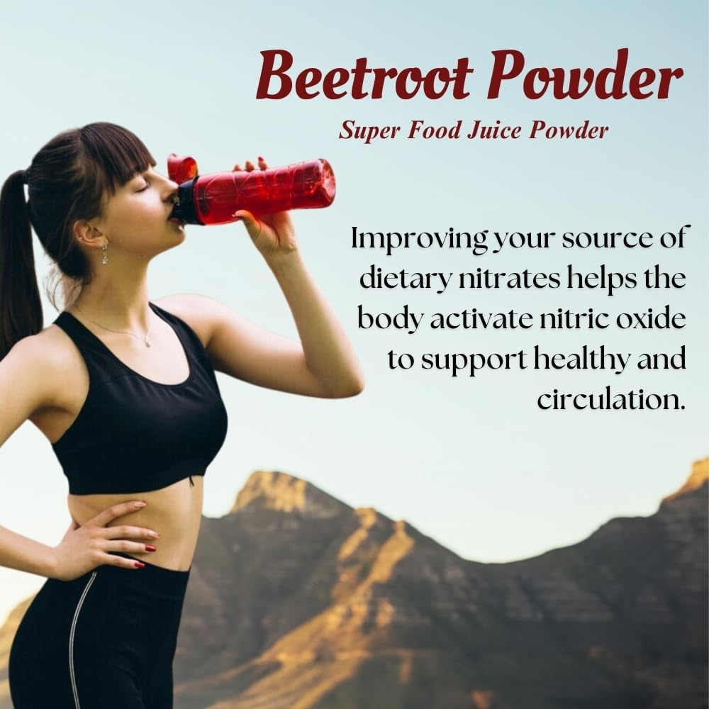 Beetroot Powder 114 G | 100% Pure Raw Red Beetroot Superfood for Drinks, Juice, Recipes| Vegan, Non GMO, Gluten Free. image number 3