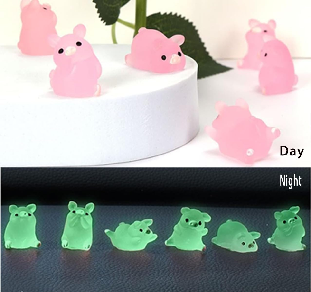 6PCS Cute Pig Car Dashboard Decor, Car Door Rear View Mirror Funny Interior Car Accessories for Automotive Window Home Garden Decorations (Pig) image number 4