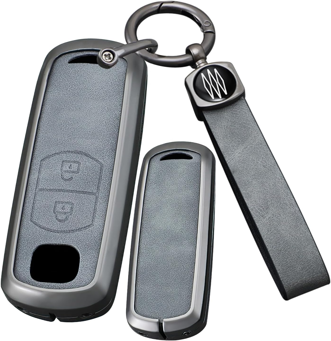 Ontto Zinc Alloy Car Key Case Cover Fit for Mazda Demio 2 3 5 6 2003-2013 M3 M5 M6 CX-5 CX7 CX9 RX8 MX5 MPV Smart Key Holder Flip Case Shell Keychain Keyring Accessories 2 Buttons C3