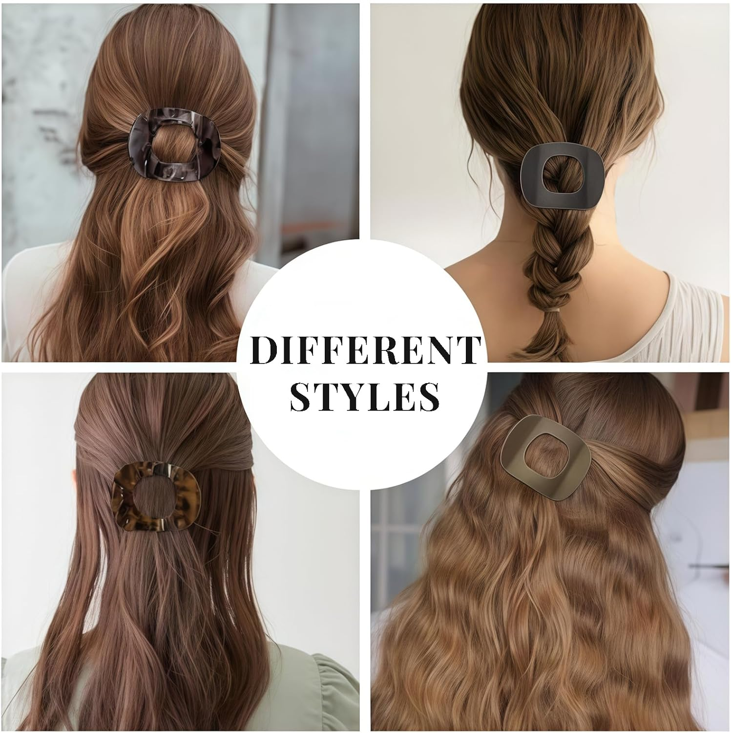 Yamobi Pack of 6 Duck Beak Hair Clips for Women, Large Hair Clip, Flat Hair Clips, Non-Slip Hair Clips for Thick or Thin Hair image number 2