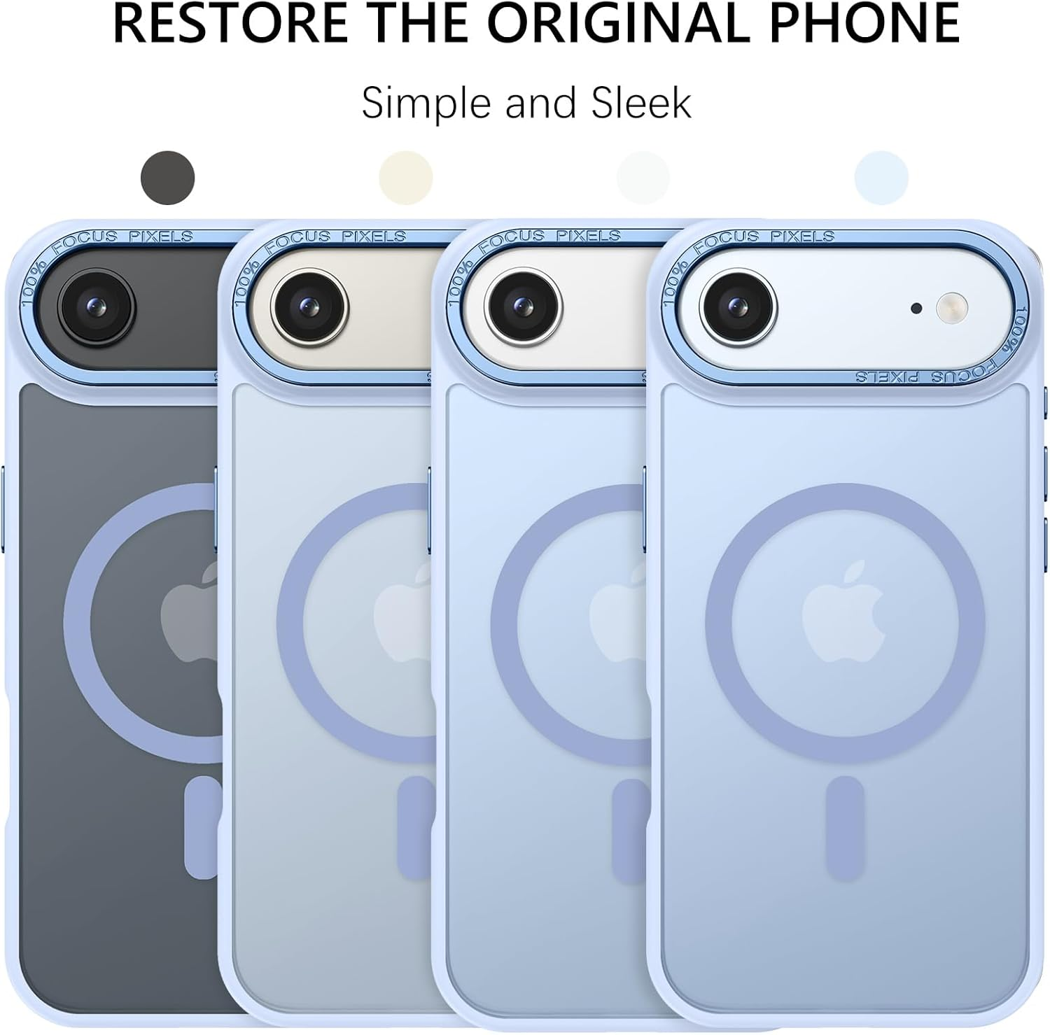 YINLAI Magnetic for Iphone 17 Air Case 6.5-Inch [Compatible with Magsafe] Ultra Slim Matte Heavy Duty Full Body Shockproof Military Grade Protective Bumper Phone Case 17 Air Case,Sky Blue image number 3