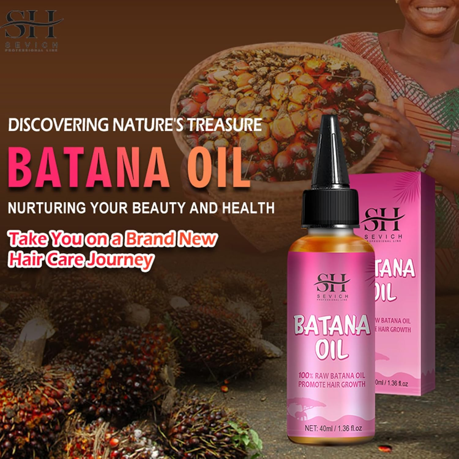 1/3 Oil for Hair Growth - 40Ml Nourishing Dry Hair Ends Oil Leave-In Repair Oil Hair Care Oil Hair Root Smoothing Oil for Hair Dryness, Split Ends, and Breakage - 40Mlx3 image number 3