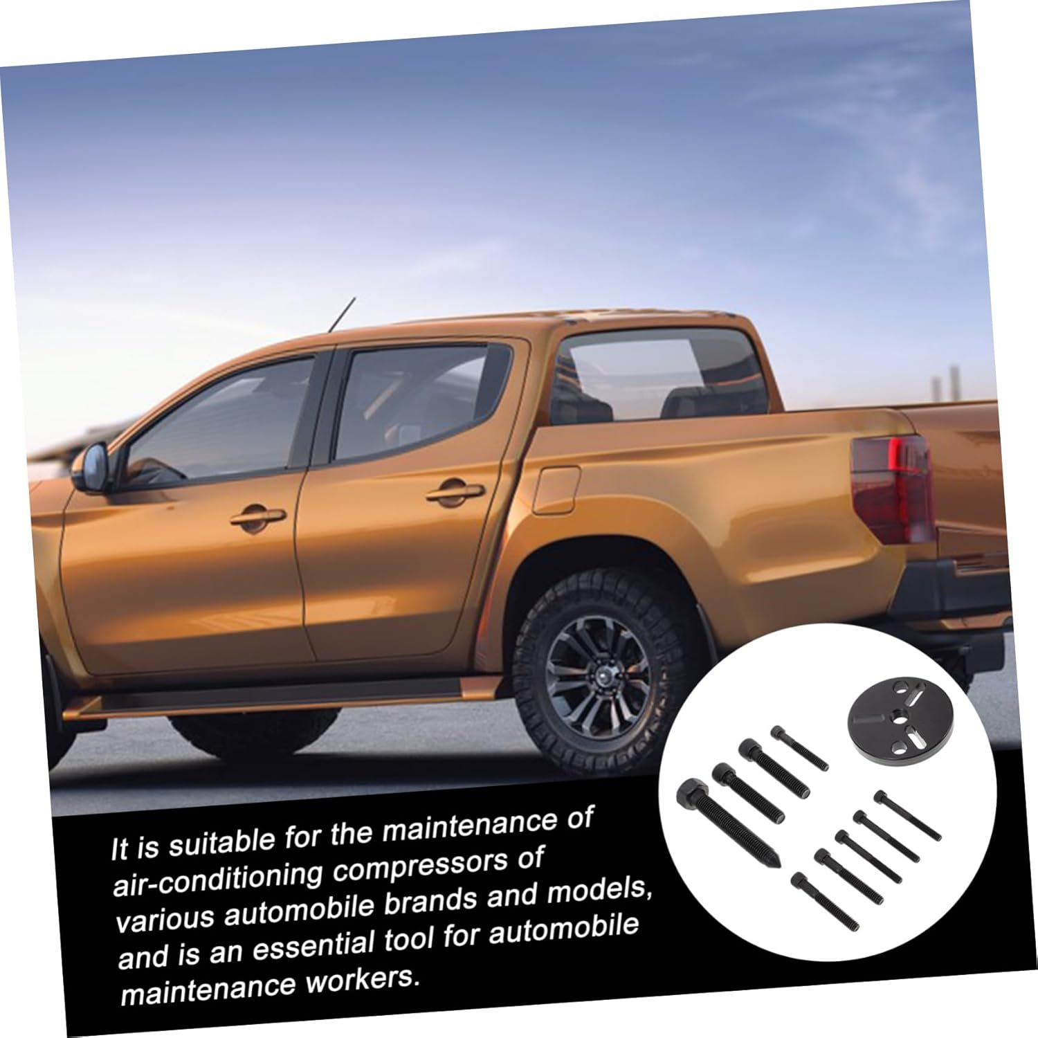 TOPPERFUN Air Conditioning Compressor Clutch Remover Puller Tool Kit for Car Truck Automotive Repair Includes Clutch Remover and Installer for Systems image number 1