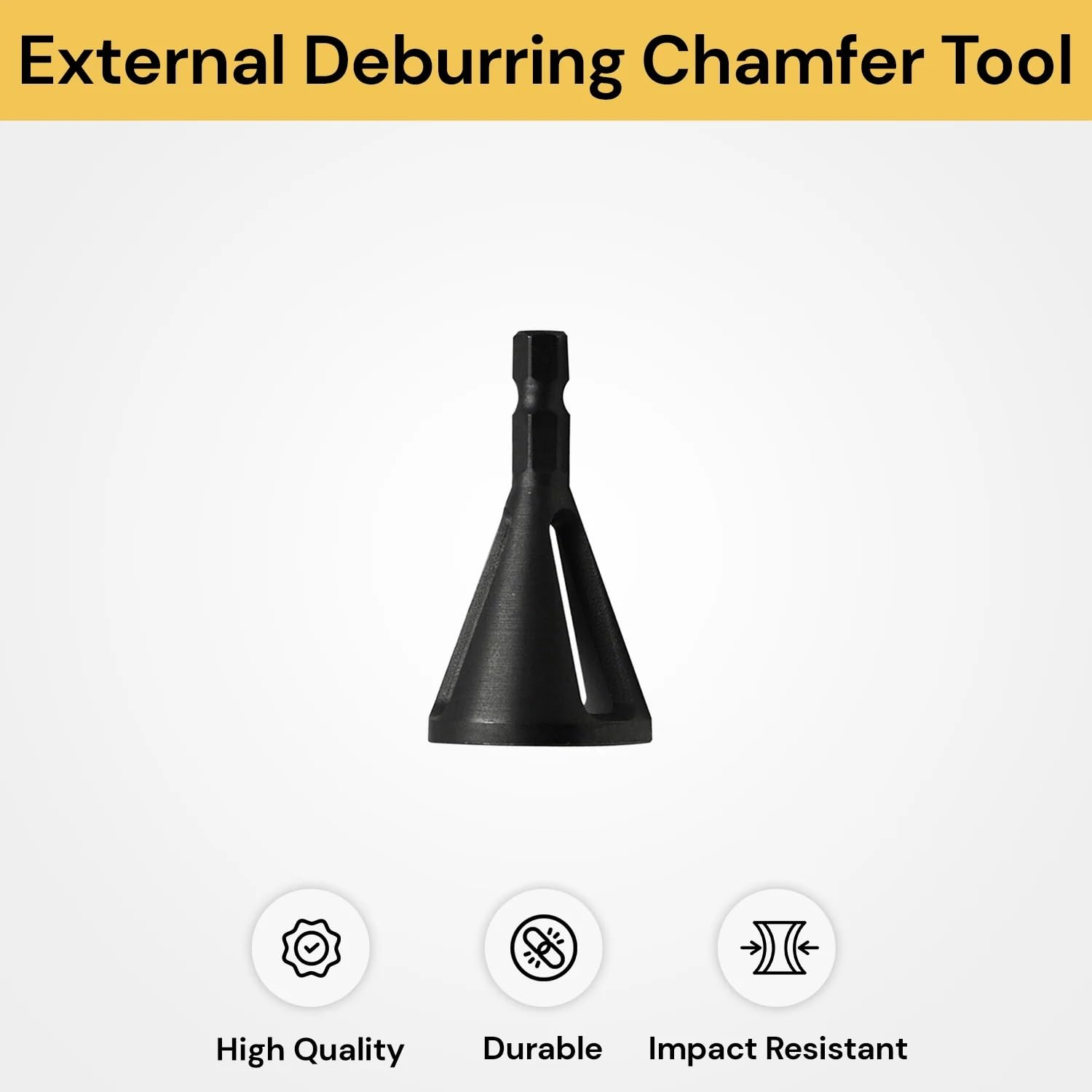 EZONEDEAL Deburring External Chamfer Tool Bit Remove Cutter Quick Release Repair Tools Hex Shank Bolt Deburring Tool for for Steel, Metal, Aluminum,Wood, Plastic - Metal Bolt Chamfering Tool (2 PCS) image number 3