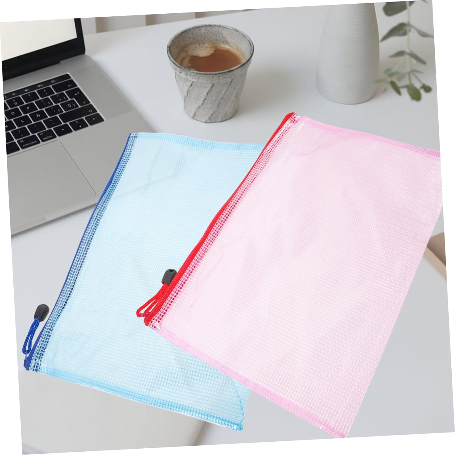 ARTIBETTER 12Pcs File Bags Stationery Pouches Zipper for Office Documents and Receipts Organizer image number 2