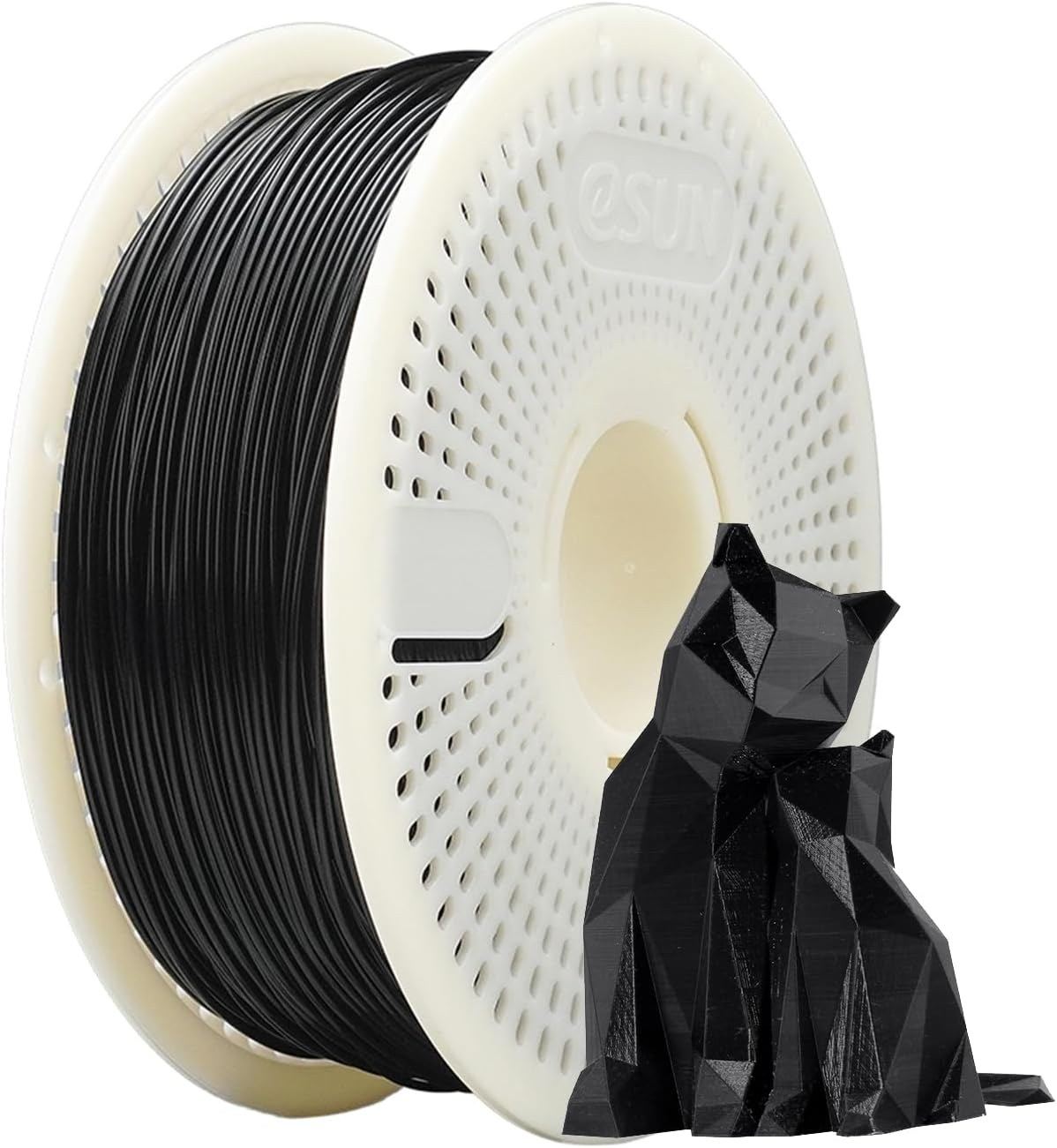 Esun PLA+ Refill Filament and Spool Kit, Refill Spoolless PLA plus 1.75Mm and Removable Filament Espool+, 1KG (2.2 LBS) for 3D Printers,Bone White