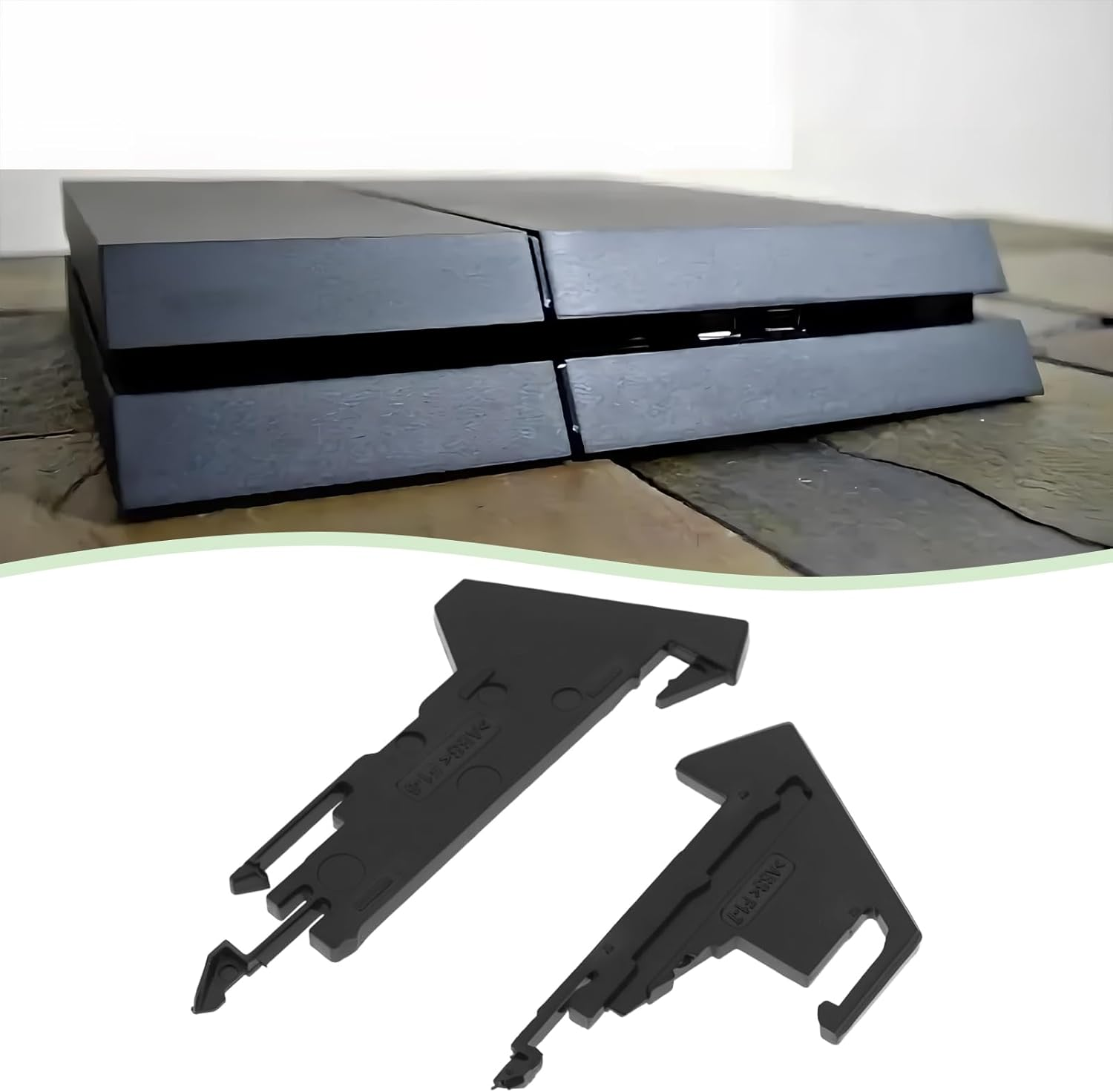 2Pcs Power Eject Button Clip and DVD Disk Drive Eject Button Clip Replacement Part Compatible with Playstation CUH-1200 Model image number 1