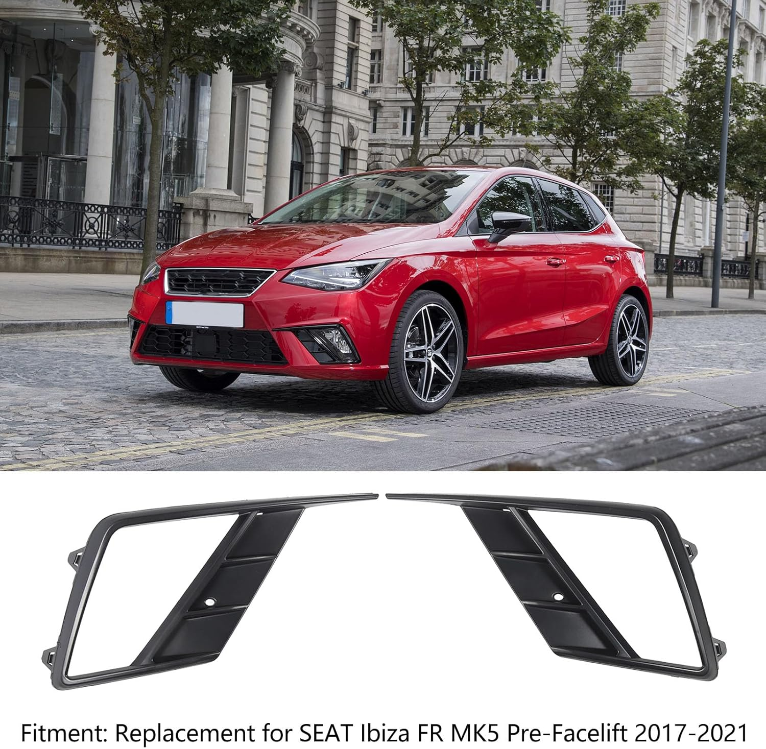 Front Bumper Lower Fog Grille Cover 6F0853665C Replacement for SEAT Ibizafr MK5 Pre ‑ Facelift 2017 to 2021 image number 4