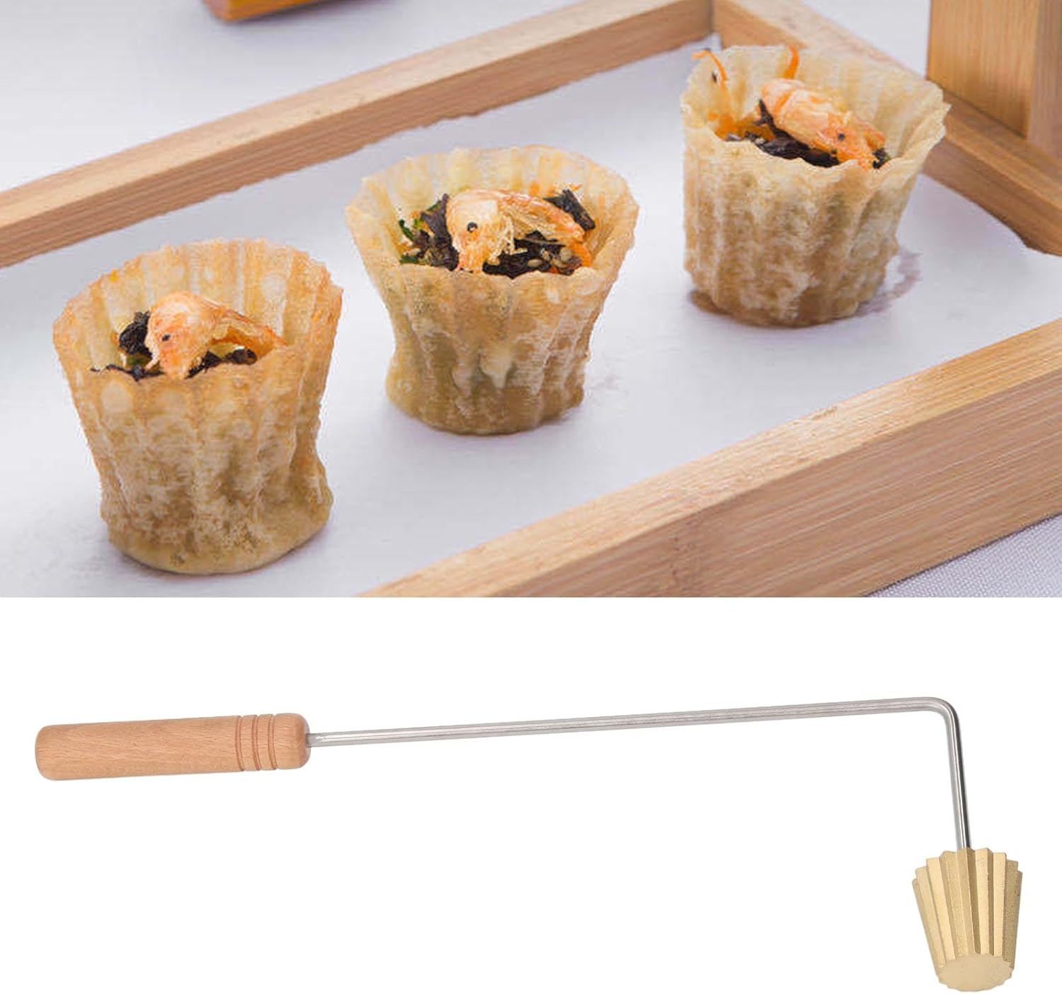 QANYEGN Pie Tee Maker, Pie Tee Mould, Stainless Steel Nyonya Baking Egg Tart Mold for Kitchen Bakeware Egg Tart Fried Tool image number 3
