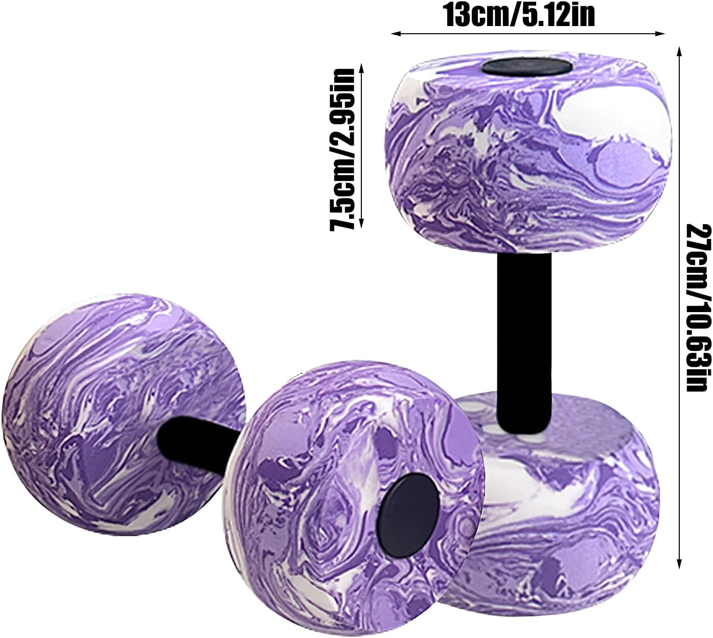 Pool Weights for Water Exercise, Aquatic Fitness Exercise Water Dumbbells, EVA Foam Water Weights Aqua Aerobics Equipment for Water Resistance Training - Camouflage Green image number 7