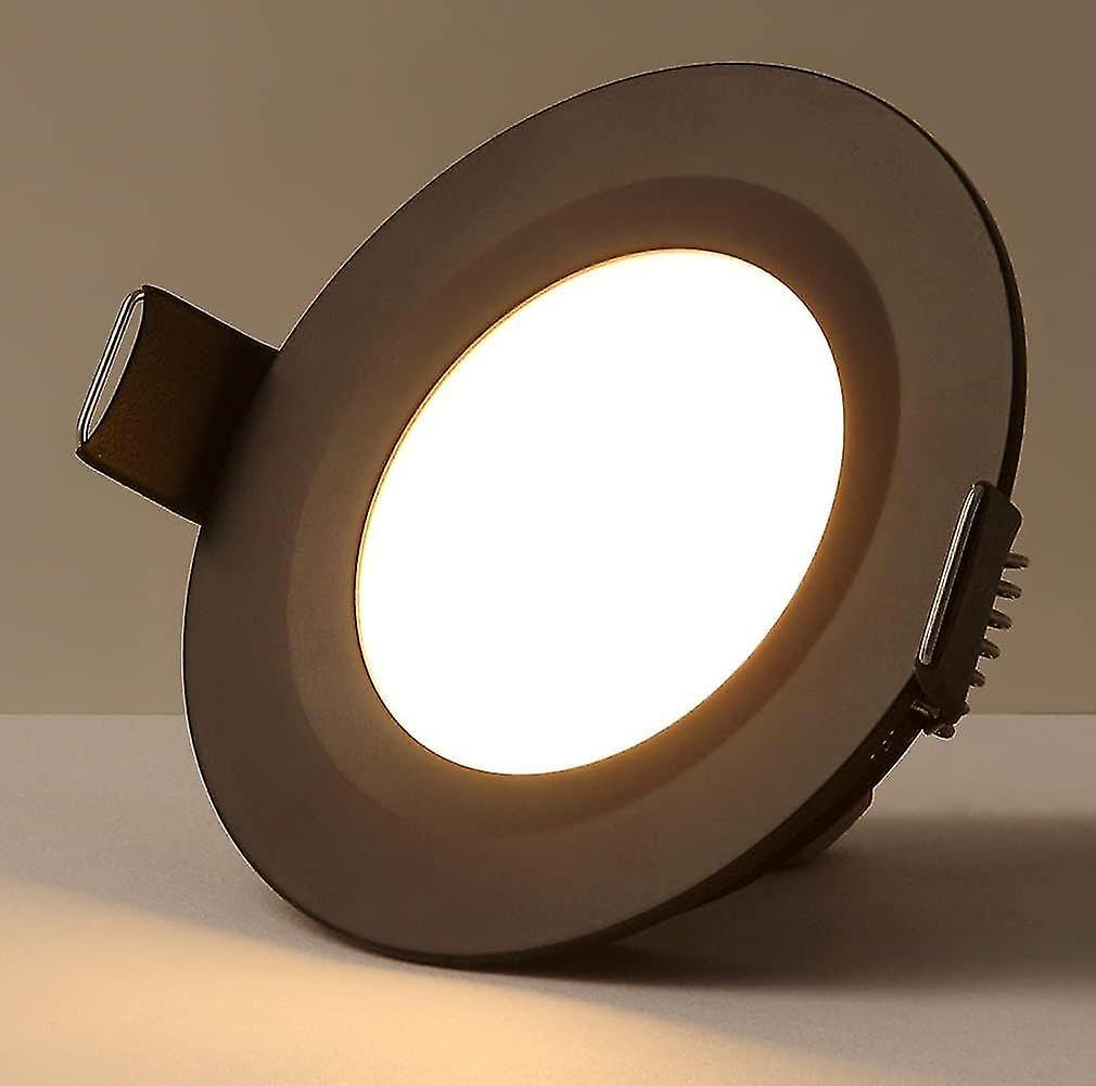 ANYPOWK 12V LED Puck Lights, 3W Warm White Recessed LED Ceiling Light Dimmable for RV Camper, Pack of 6 image number 2