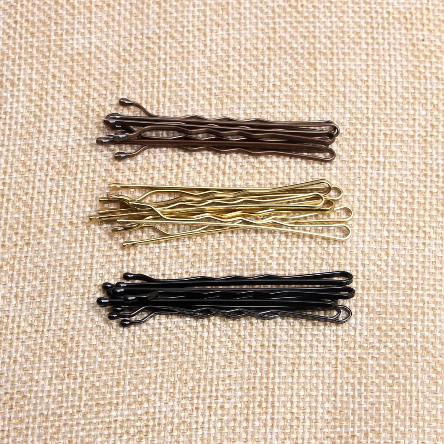 Bobby Pins for Women, Brown Wavy Hair Pins, Medium Size with Storage Jar, Strong Grip image number 5