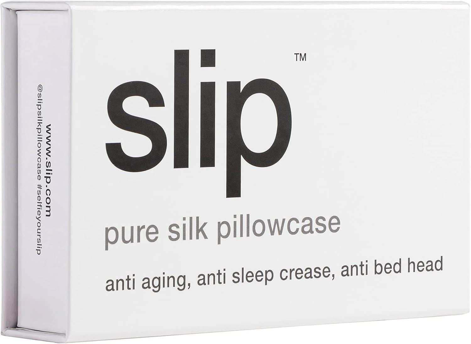Slip Pure Silk Zippered Pillowcase, White, Queen image number 2