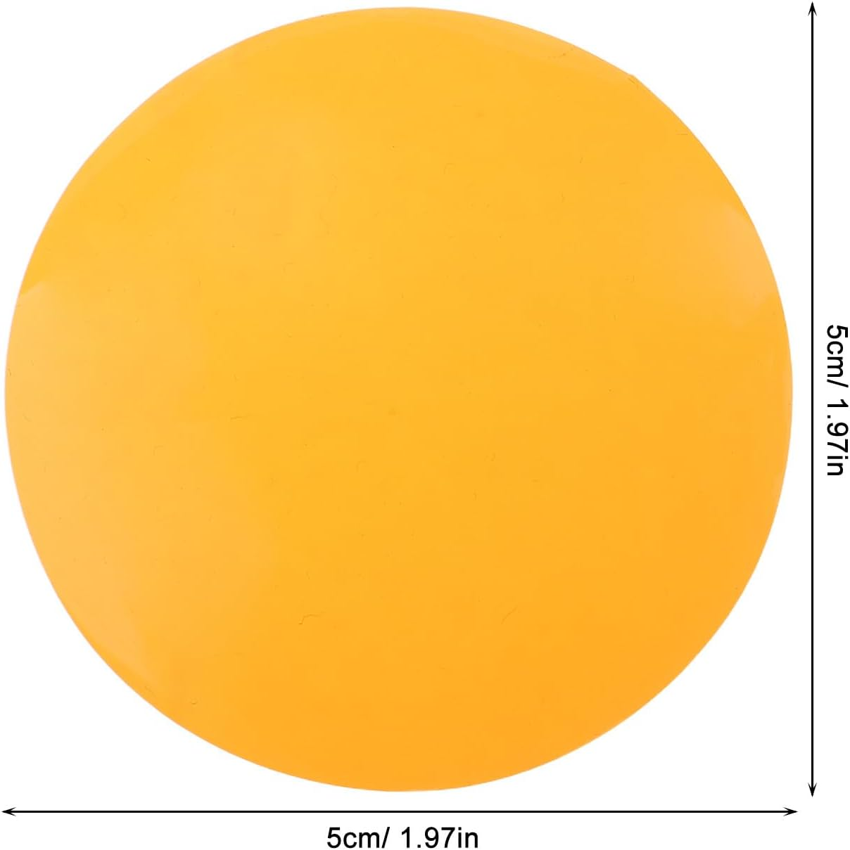 SOESFOUFU 20Pcs Orange Lighting Gel Stickers, Peel and Stick Dimming Diffuser Film, 50Mm Warm Color Filters for LED Video Light, Spotlight - Yellow image number 5
