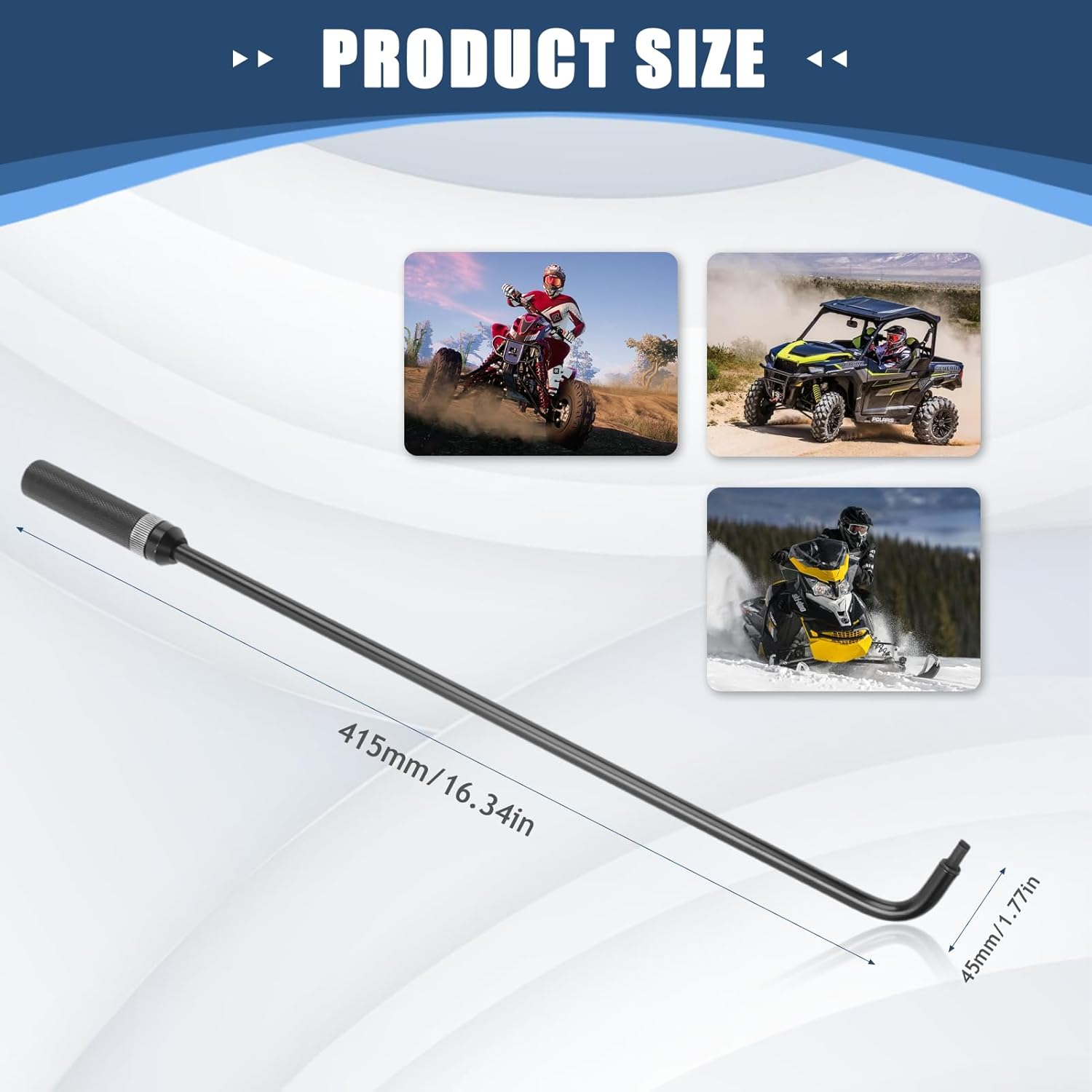 Pilot Screw Adjusting Tool, Carburetor Adjustment Screwdriver Tool, 16.34In 110&deg; Angled Head Motorcycle Tool, for ATV, UTV, Snowmobile image number 4