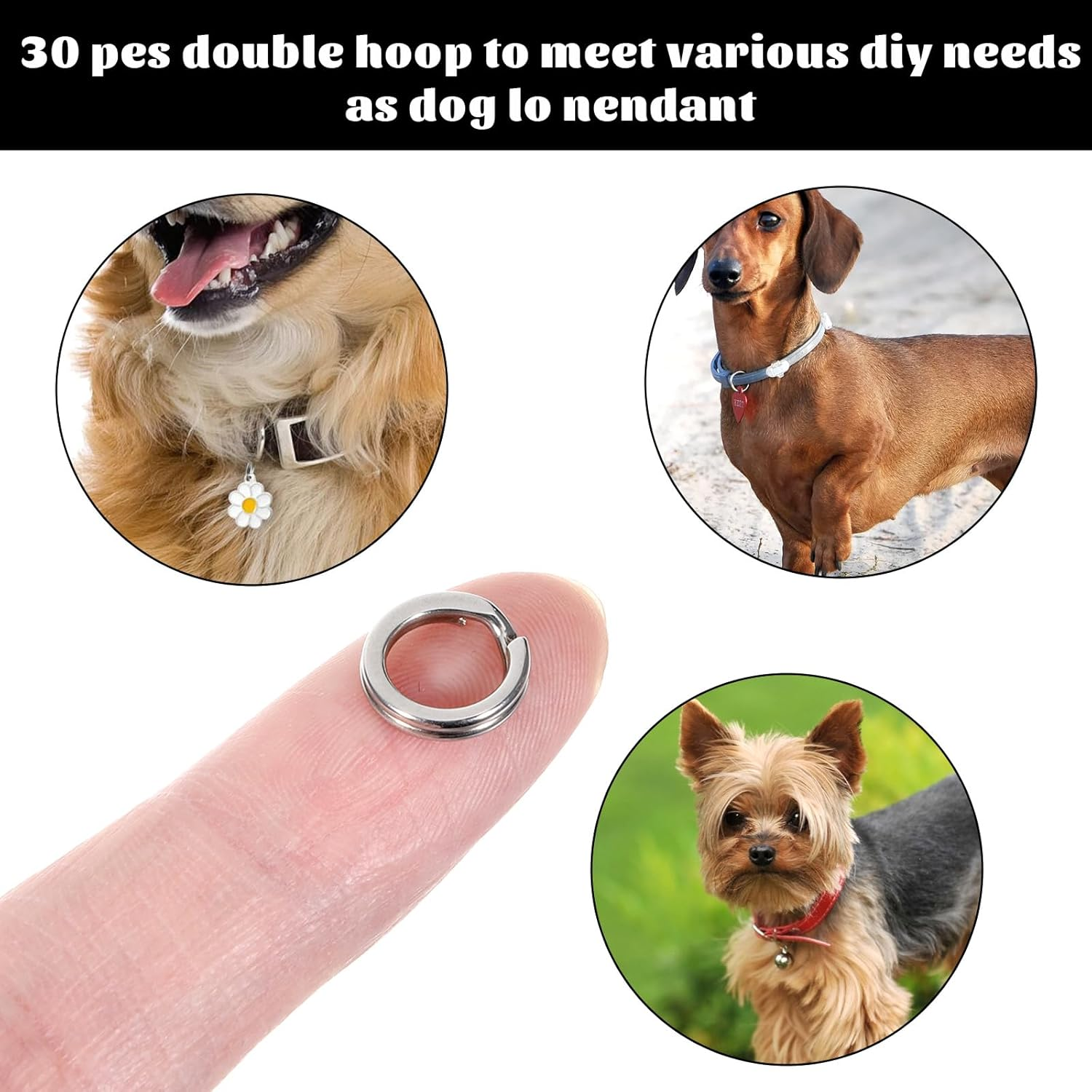 50 Pcs Mini Key Rings 10Mm Stainless Steel Split Rings Jewelry Making Open Jump Rings Pet Collar Connector Small Thin Keychain Attachment for Car Keys Craft DIY Pendant Charm Bracelet Strap Repair image number 6