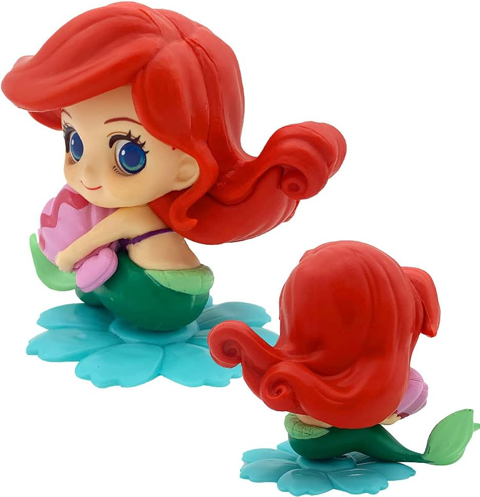 Blingabc Mermaid Cake Topper Little Mermaid Doll with Seashells for Ariel Cake Decoration Mermaid Figurines for under the Sea Mermaid Theme Princess Kids Birthday Baby Shower Party Supplies image number 1