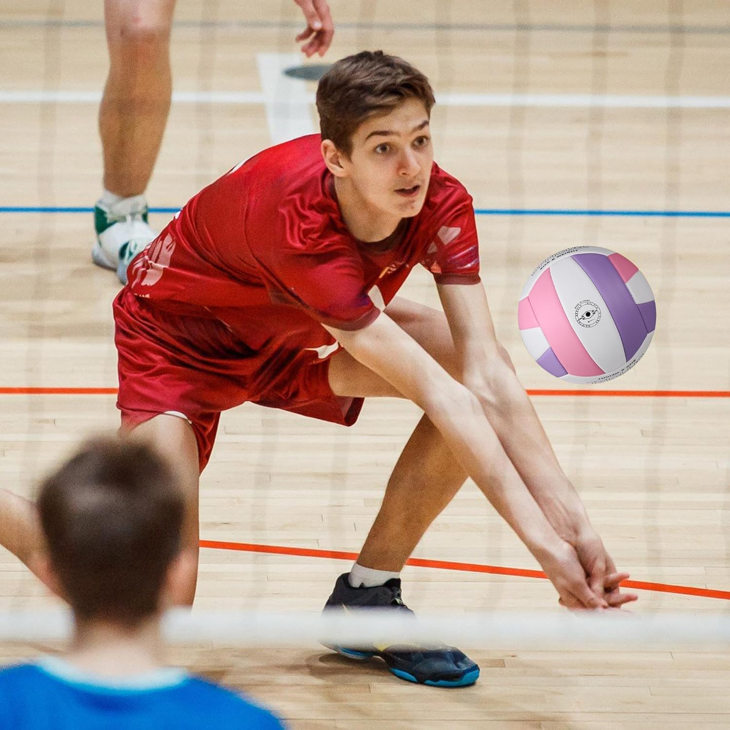 Sportfly Official Size 5 Volleyball, Soft Indoor Outdoor Volleyball for Game Gym Training Beach Play 2 Pcs per Pack with Pump Kit&hellip; image number 1