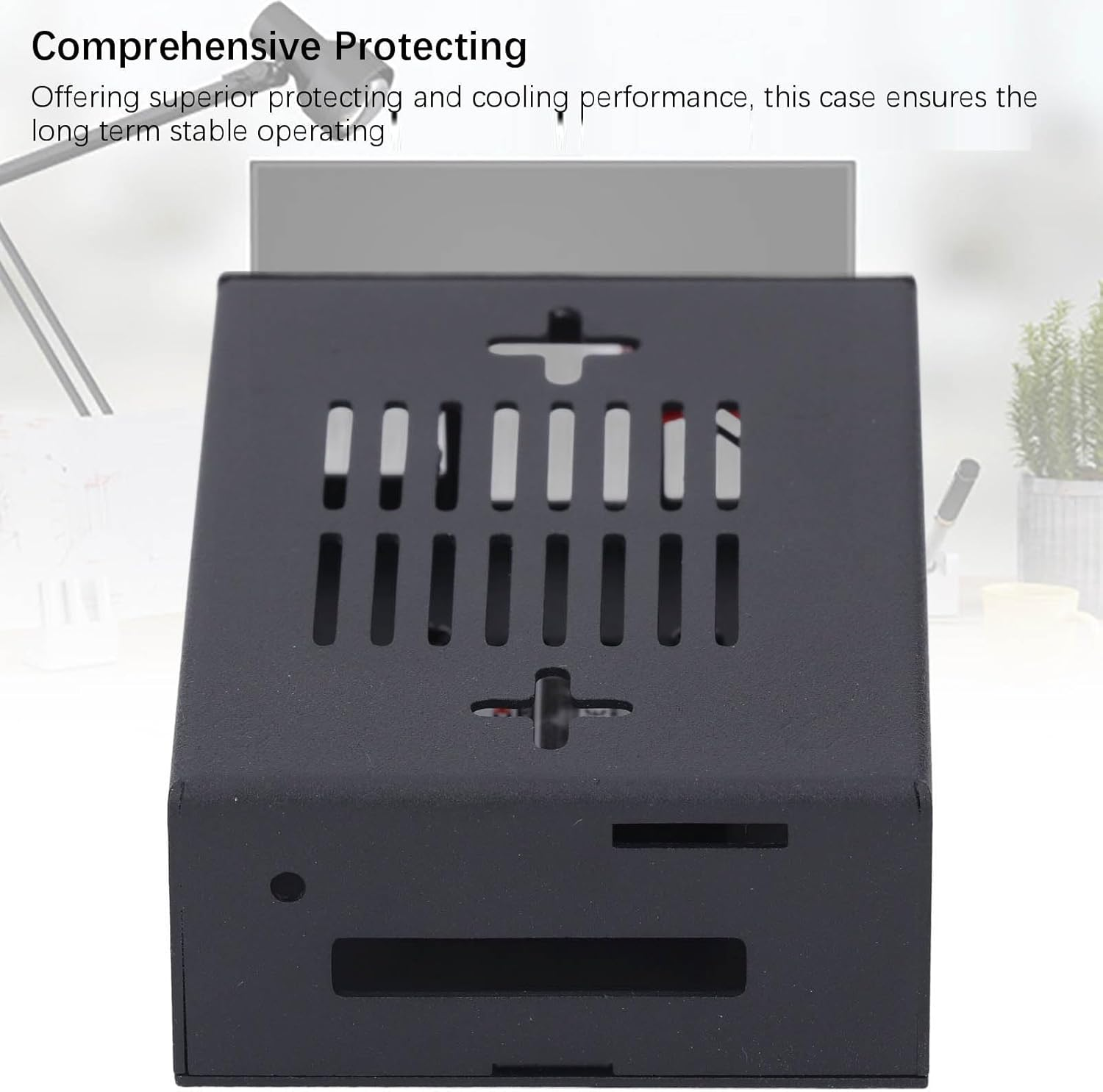 POENVFPO Zinc Alloy Single Board Computer Cooling Case with Fan, Robust Enclosure for Orange Pi 5 MAX, Superior Protection and Cooling Performance image number 5