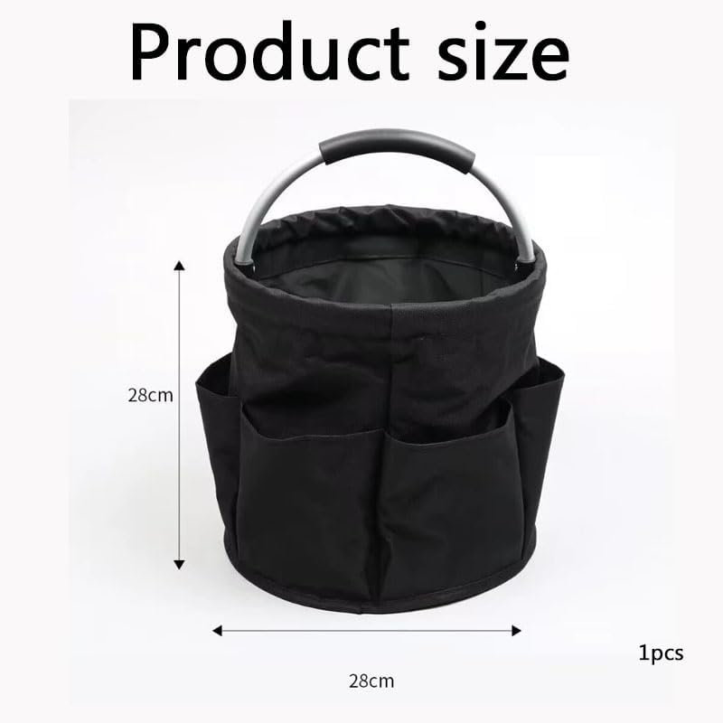 WADY 17L Cleaning Caddy with Handle - Large Capacity Multi-Pocket Organizer Bucket, Foldable Portable Storage Basket for Home & Garden Cleaning Supplies image number 3